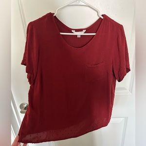 Red Lauren Conrad Business Casual Top